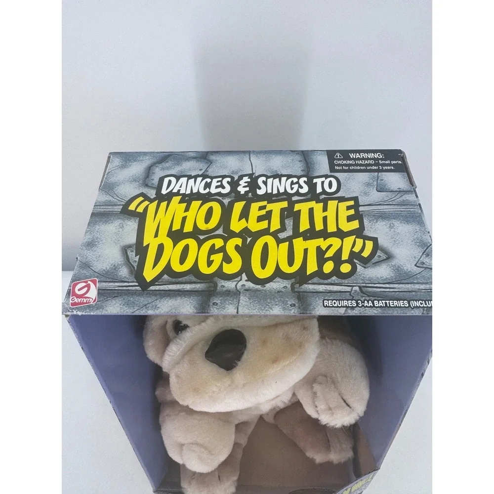 Gemmy Party Pooch Animated Plush Toy Kids Tan Who Let The Dogs Out 2001 Vintage